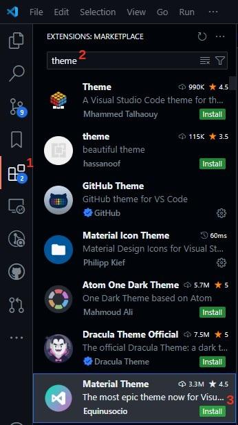 Install a new
theme